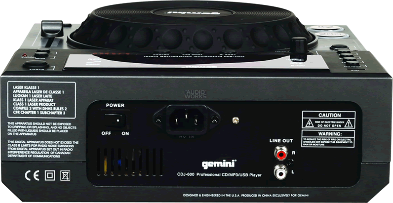 Gemini - CDJ-600E PLATINE CD SINGLE Gemini - CDJ-600E